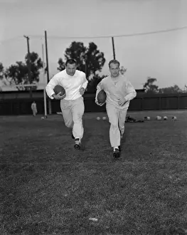 Football Players Practicing in California