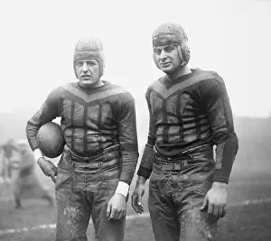 Football Uniform Prints: Football Players Red Grange and Earl Britton