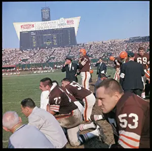 Football Players Sitting on the Bench
