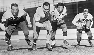 Chicago Bears Prints: Football Players in Tackle Positions