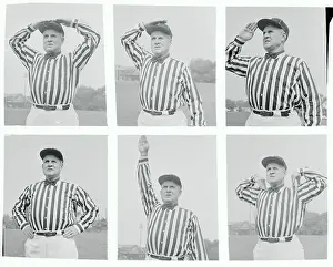 Football Referee Demonstrating Hand Signals