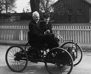 Businessman Prints: Ford Drives Quadricycle