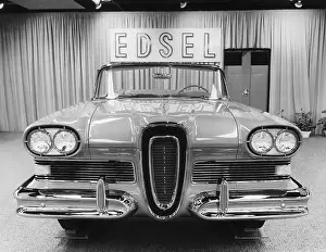 Headlights Prints: Ford Edsel Citation Convertible in Showroom