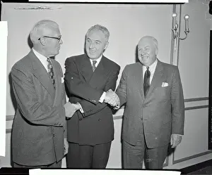 Ford C Prints: Ford Frick Joining Hands with Officials