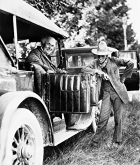 Founder Prints: Ford Posing With Edison; Seated In Car