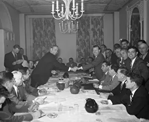 Business Meeting Prints: Ford and UAW Executives Shaking Hands