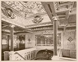 Forecourt of the imperial mail steamer Prinz Regent Luitpold