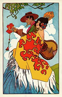 Traditional Musician Prints: Foreign Club Cafe