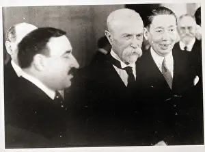 Czechoslovakia Prints: Foreign Ministers with Czech President