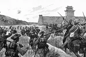 Foreign Prints: Foreigners Approach Peking; Illus; Boxer