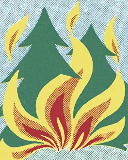 Fir Tree Prints: Forest Fire