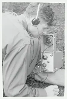 Vancouver Prints: Forest Serviceman Using Portable Radio