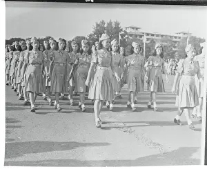 Manila Prints: Formation of Young Auxiliary Women Marching Together