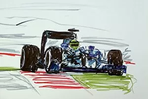 Formula 1 racing car, illustration