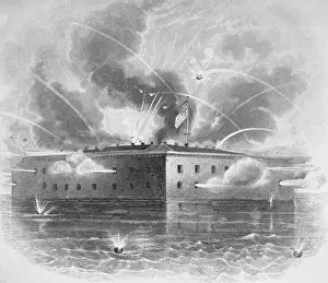 Fort Sumpter Under Heavy Fire