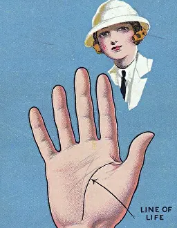 Fortune Telling, Palmistry series, Major Drapkin Collectible Tobacco Card, 1927