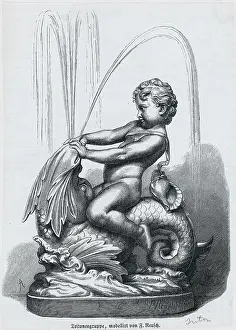 Fountain with Mythological Character Triton