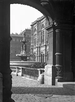 Cities Prints: Fountain at the side of Vienna State Opera