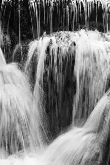Full frame close-up of a cascade at the Tat Kuang Si Waterfalls near Luang Prabang in