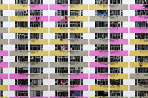 Artistic and Creative Abstract Architecture Art Collection: Full frame shot of a densely populated building