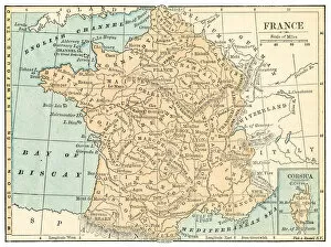 Images Dated 3rd March 2017: France map 1875