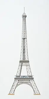 Monuments Prints: France, Paris, Eiffel Tower
