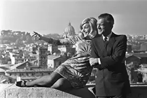 France Polesello and Joseph Cotton in Rome