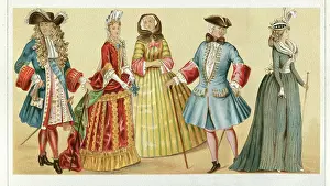 France traditional clothing Louis XIV 17th century