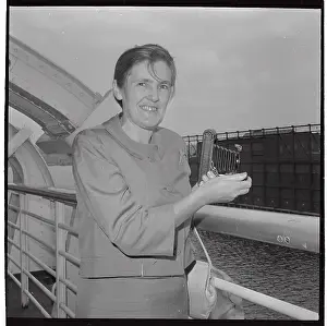 Thalidomide Prints: Frances Kelsey Standing on Ship Deck
