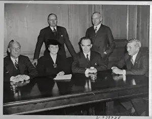 Alfred P Prints: Frances Perkins with GM Executives