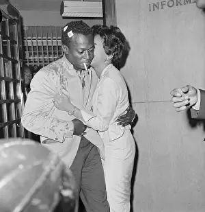 Francis Davis Kissing Her Husband