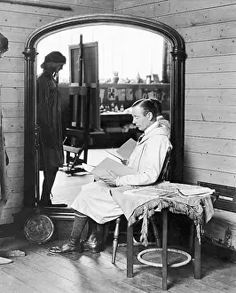 Francis Newton In Front Of Mirror