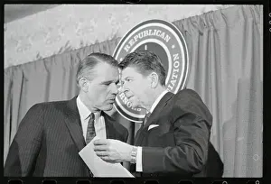 Francis Sargent Speaking with Ronald Reagan