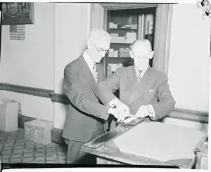 Francis Townsend Being Fingerprinted