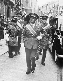 Arrogance Prints: Francisco Franco Arriving to Open Cortes