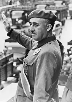 Automobile Prints: Francisco Franco Salutes