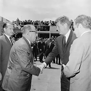 Diplomacy Prints: Francisco Orlich Greeting President Kennedy