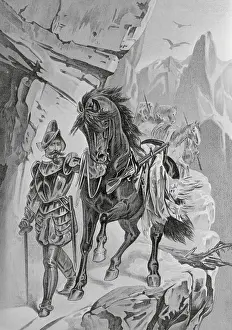 Andes Prints: Francisco Pizarro Leading His Men Through Mountains