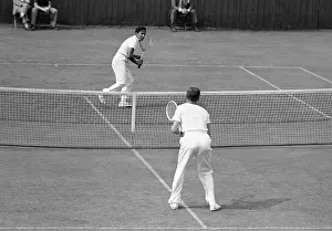 Chestnut Hill Prints: Francisco Segura Playing Tennis Against Victor Seixas