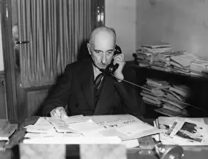 Francois Mauriac On Phone In Studio