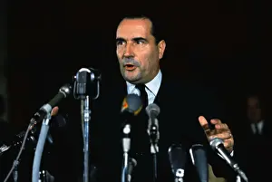 Francois Mitterrand Speaking at Press Conference