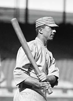 Frank Baker Holding Bat