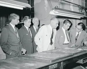 Bartholomew Prints: Frank Bartholomew and Colleagues Looking at Newspaper Plates