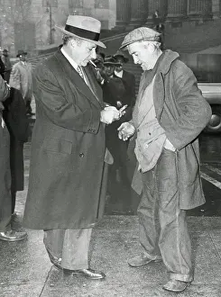 Beggar Prints: Frank Costello Giving Money To Panhandle