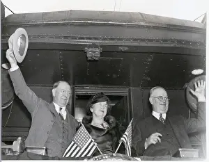 Candidate Prints: Frank Knox with Wife on Train