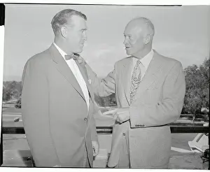 Frank Leahy with Dwight D. Eisenhower