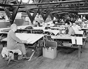 Architect Prints: Frank Lloyd Wright and William Wesley Peters in Studio