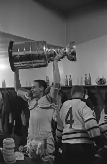 Frank Mahovlich Raises the Stanley Cup