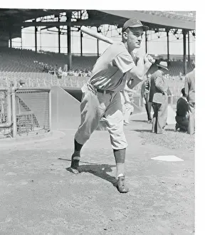Cincinnati Prints: Frank McCormick Holding Baseball Bat