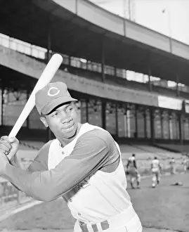 Frank Robinson Posing In Batting Stance